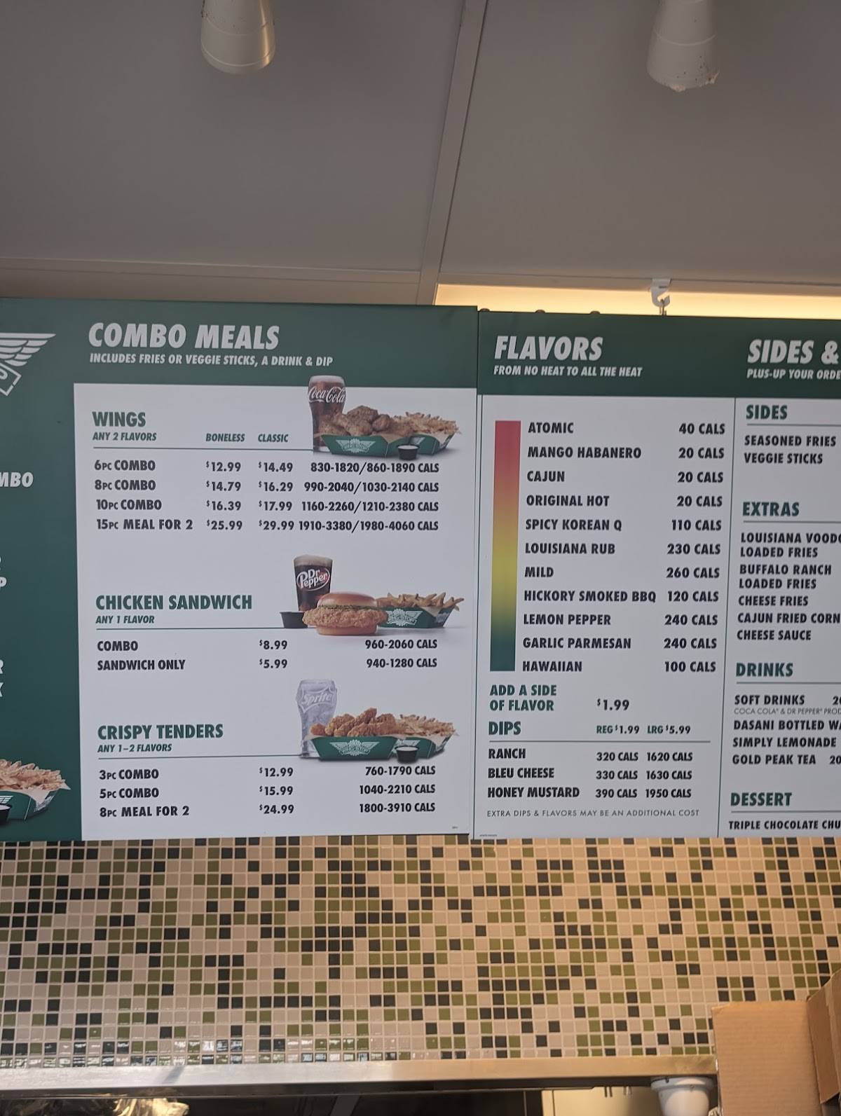Wingstop меню