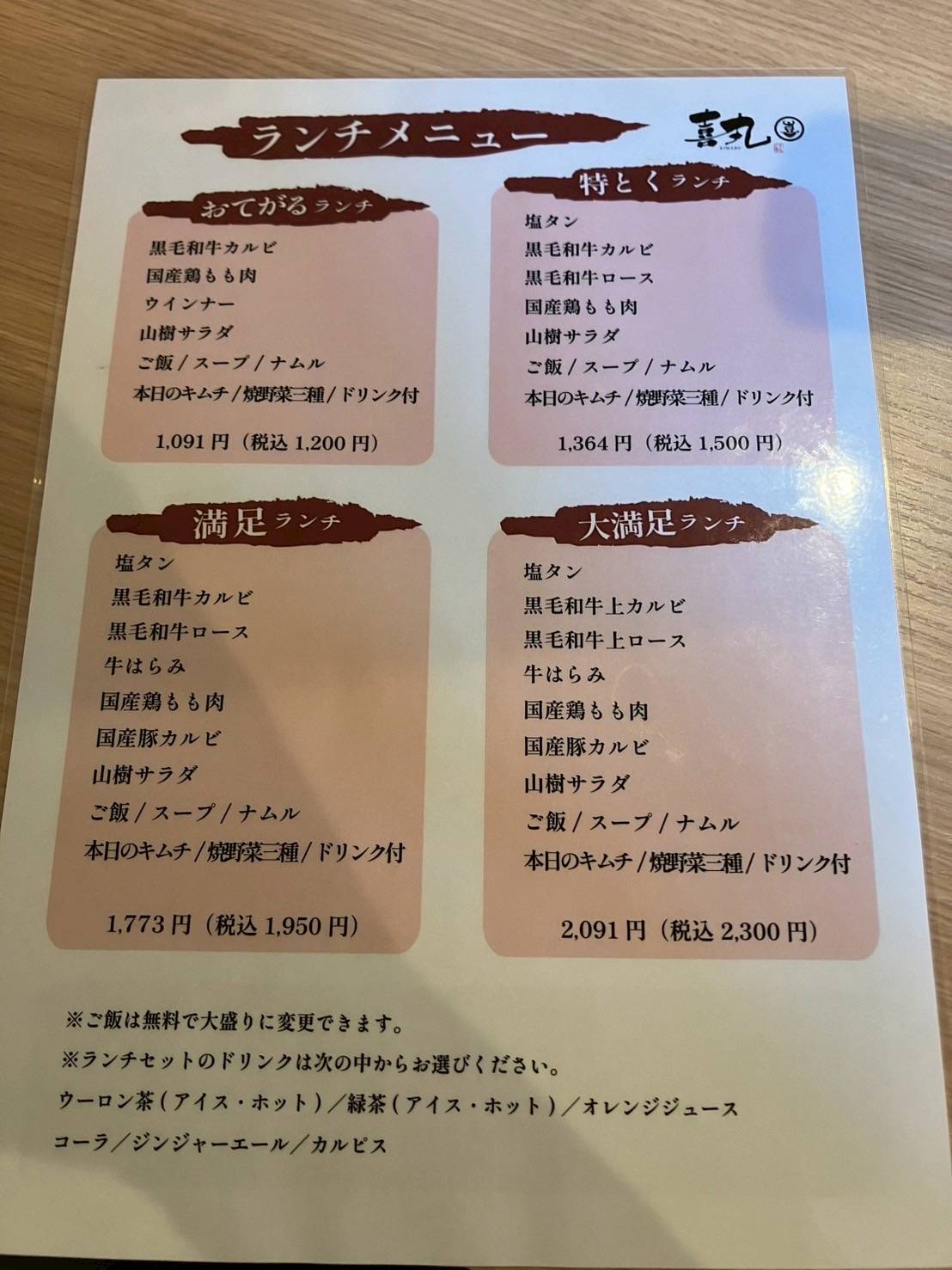 Yakiniku Motsunabe Kimaru меню