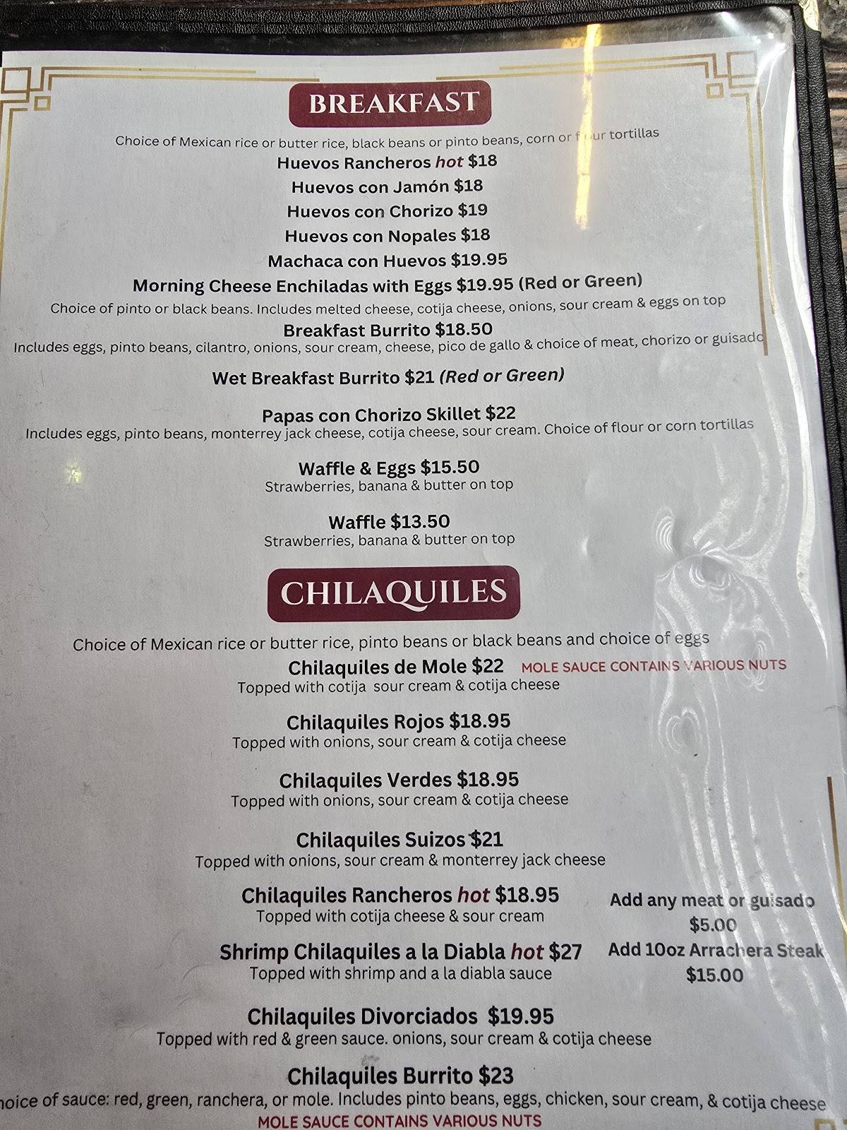 Yoli's Mexican Grill меню