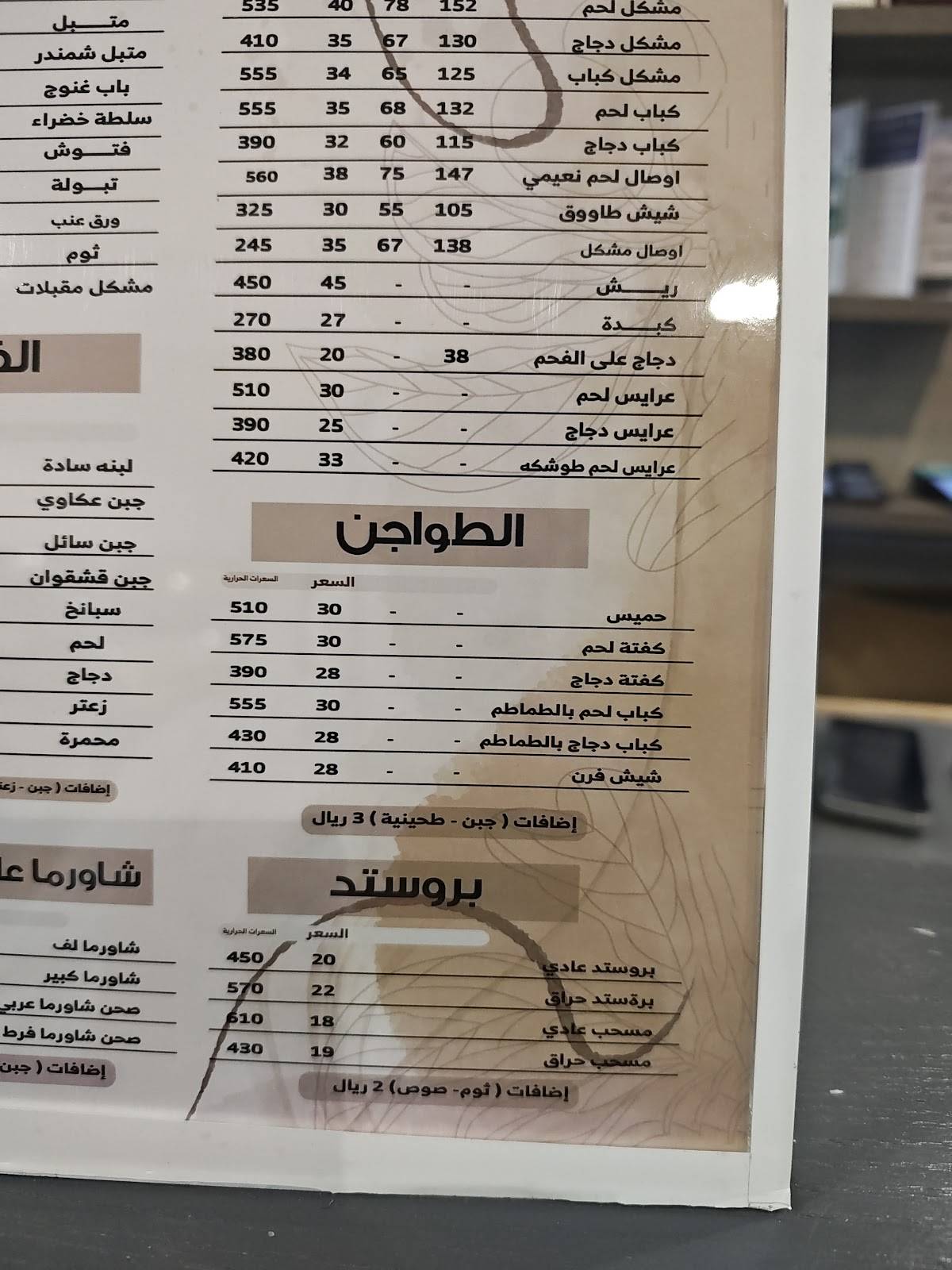 جوهر الكباب меню