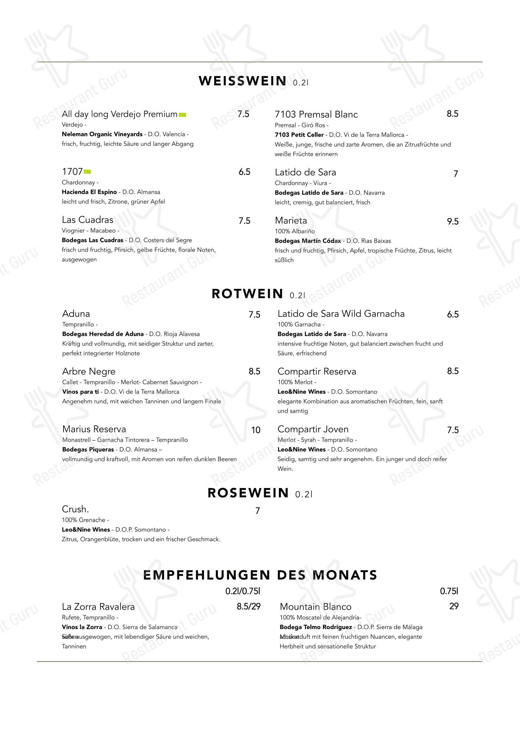 Меню паба и бара Raval - Takeaway Menu