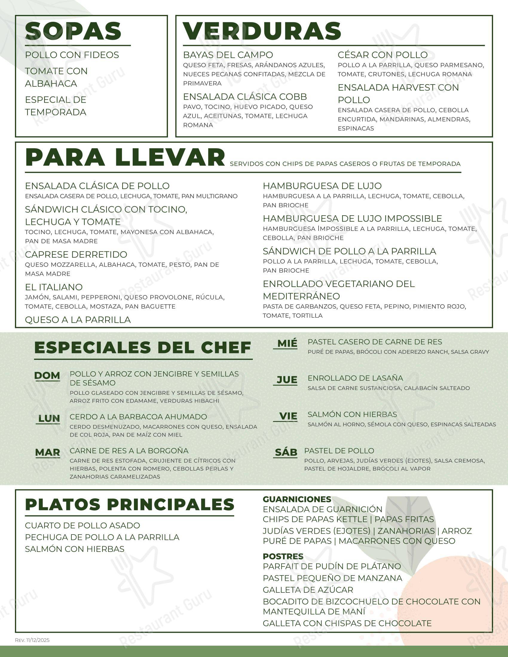 OUR MENU кафе Café 3000 в Ролях