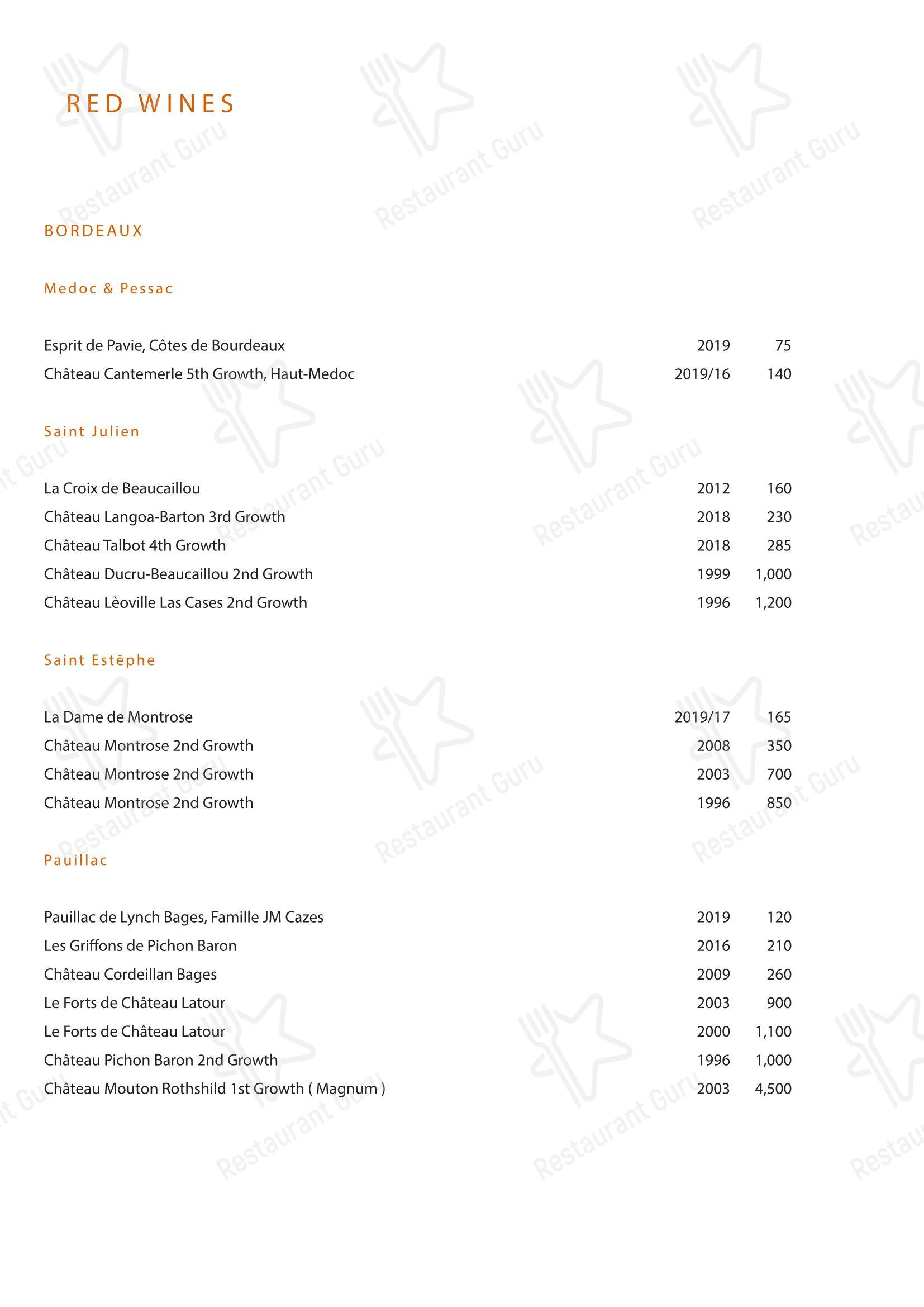 Меню ресторана NIJŪ - Group Booking Menu