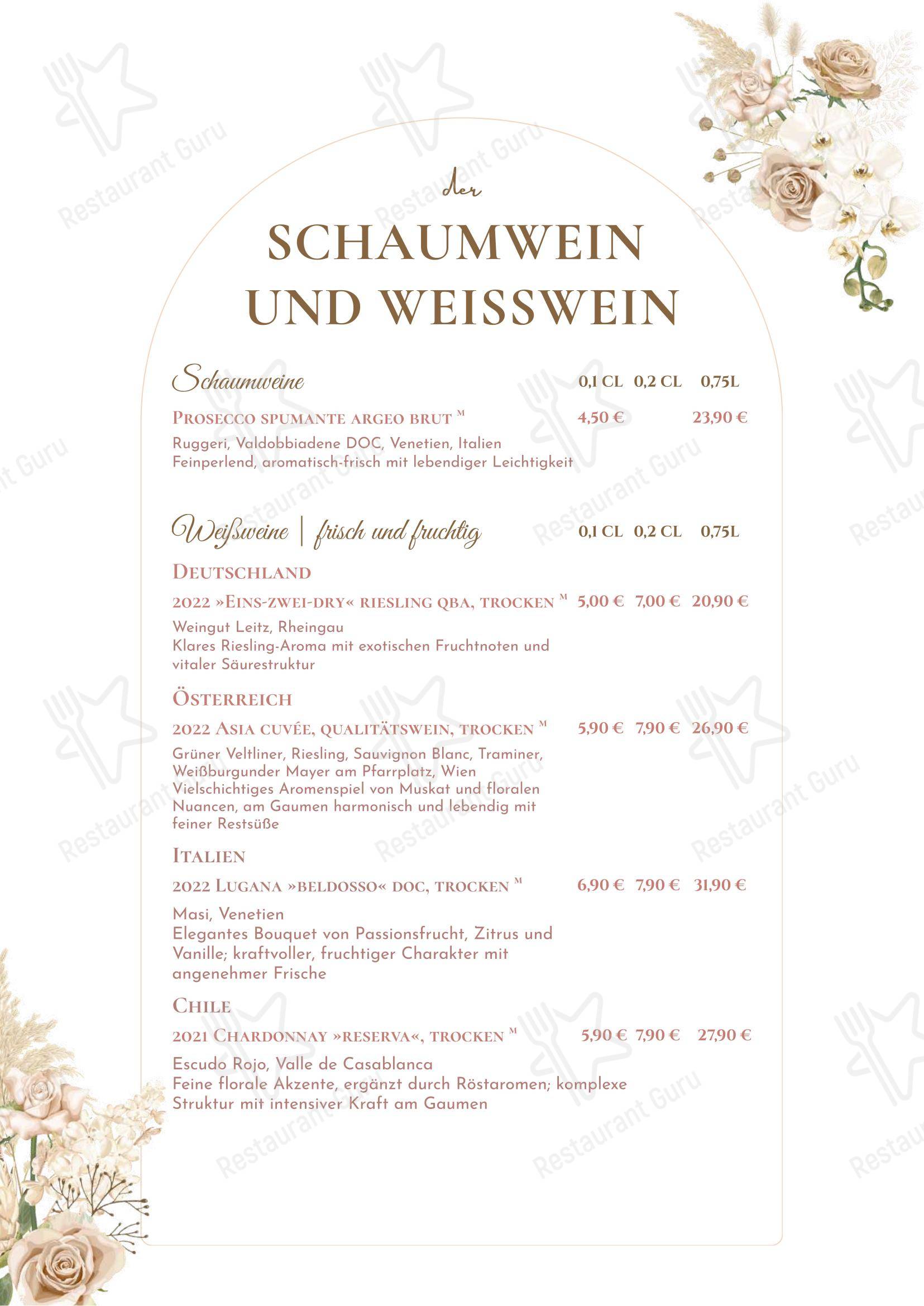 Меню ресторана Nem Inzell Restaraunt - Меню