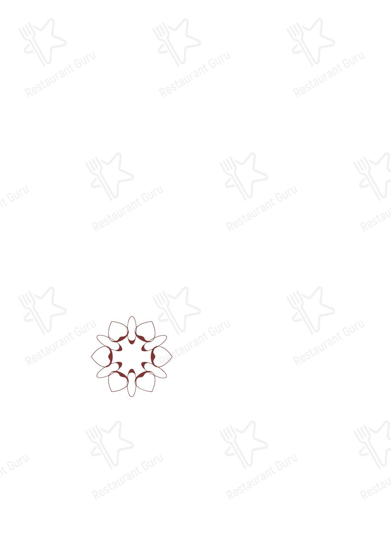Меню ресторана Reflect - Меню