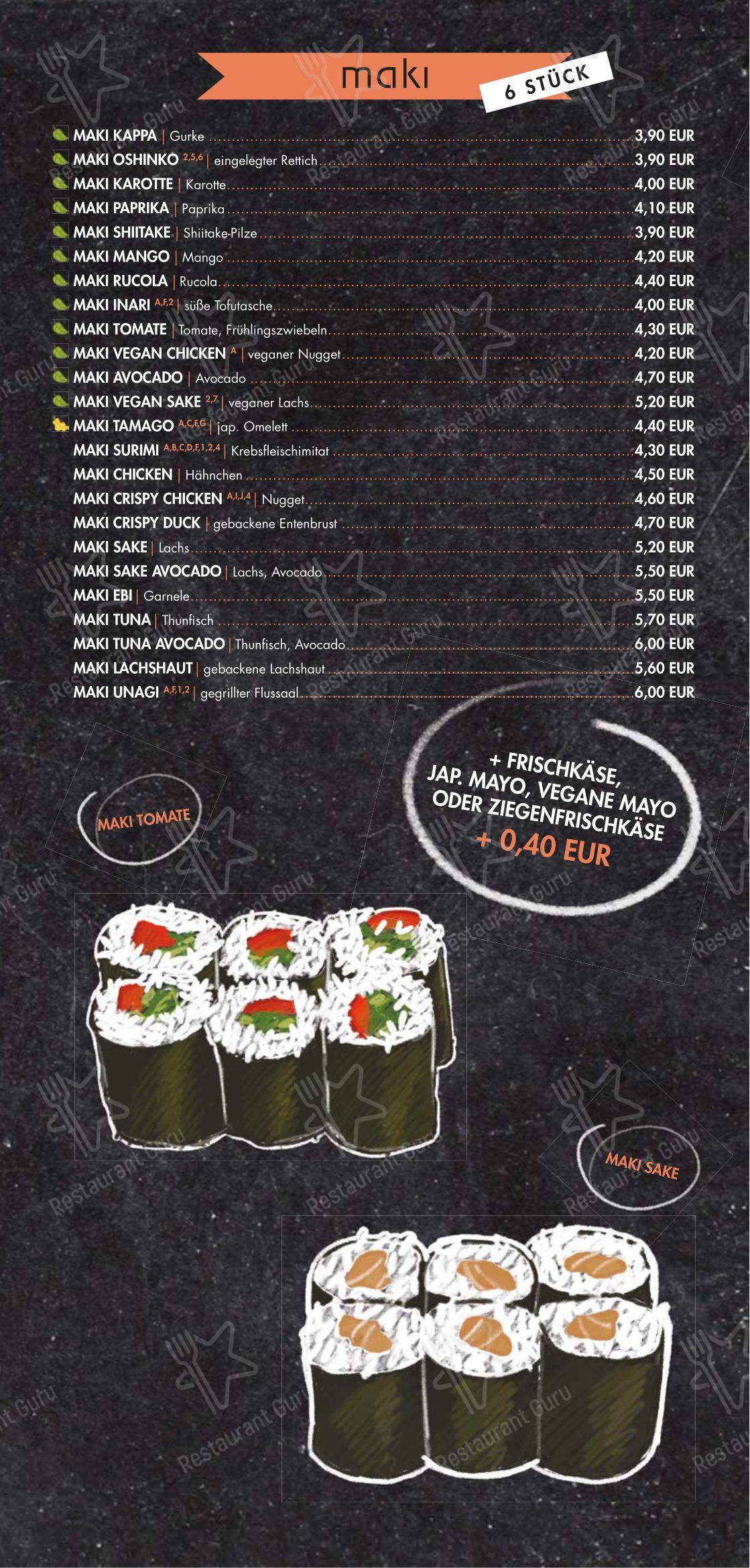 Меню ресторана Sushilicious в Ростоке