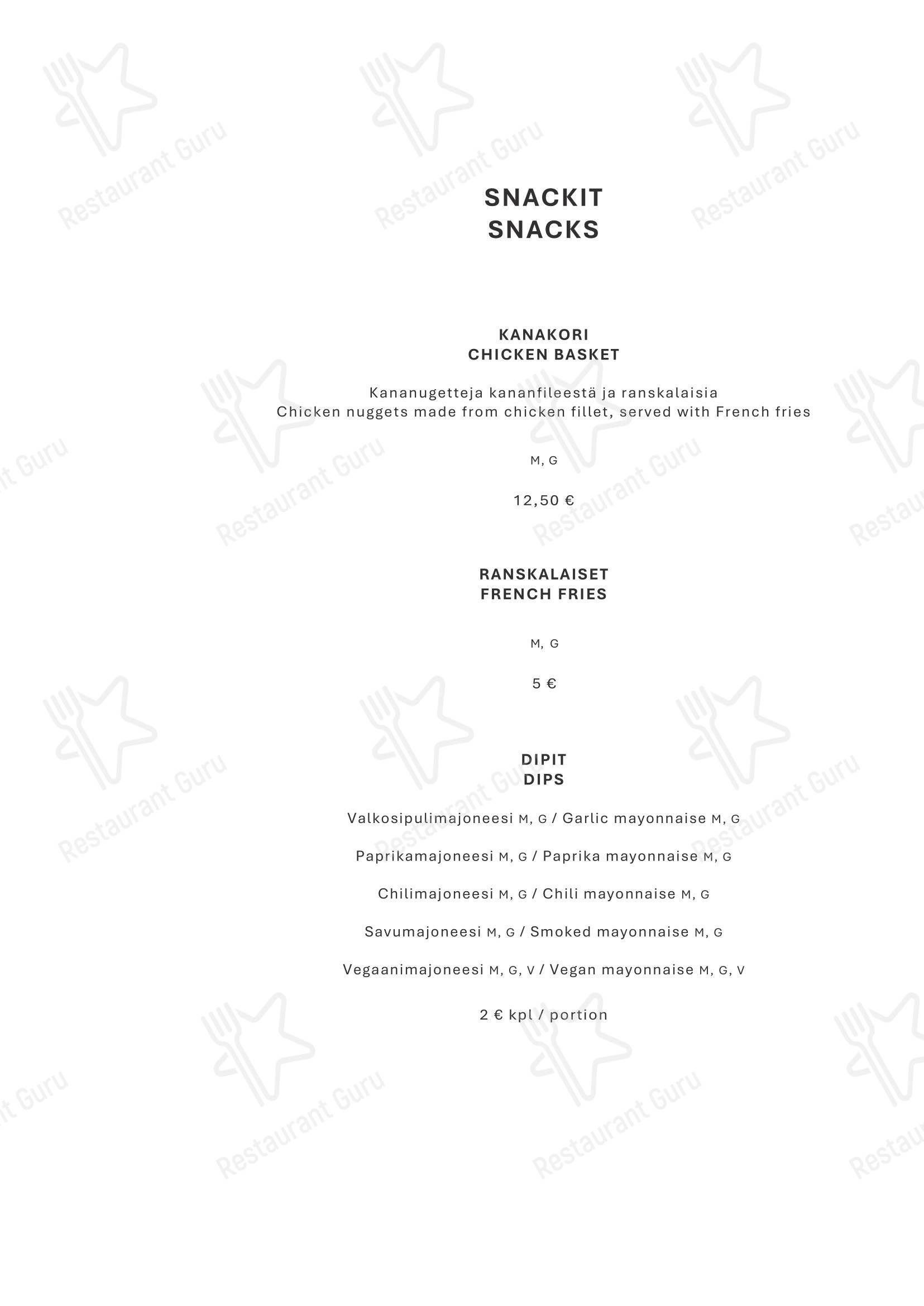 Меню ресторана Takka Restaurant - Меню напитков