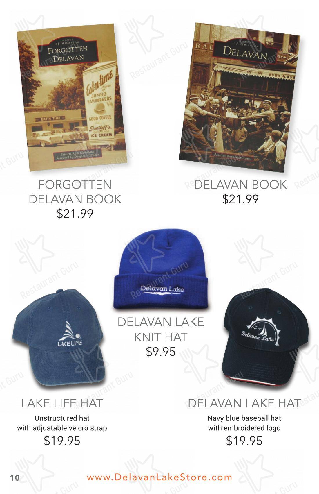 Меню напитков паба и бара The Delavan Lake Store and Lounge в Делаване