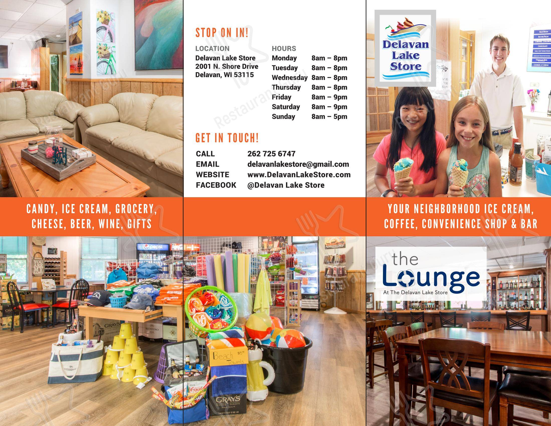 The Delavan Lake Store and Lounge в Делаване - 菜单