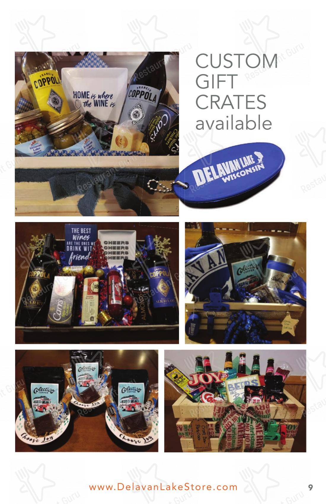 Меню напитков паба и бара The Delavan Lake Store and Lounge в Делаване