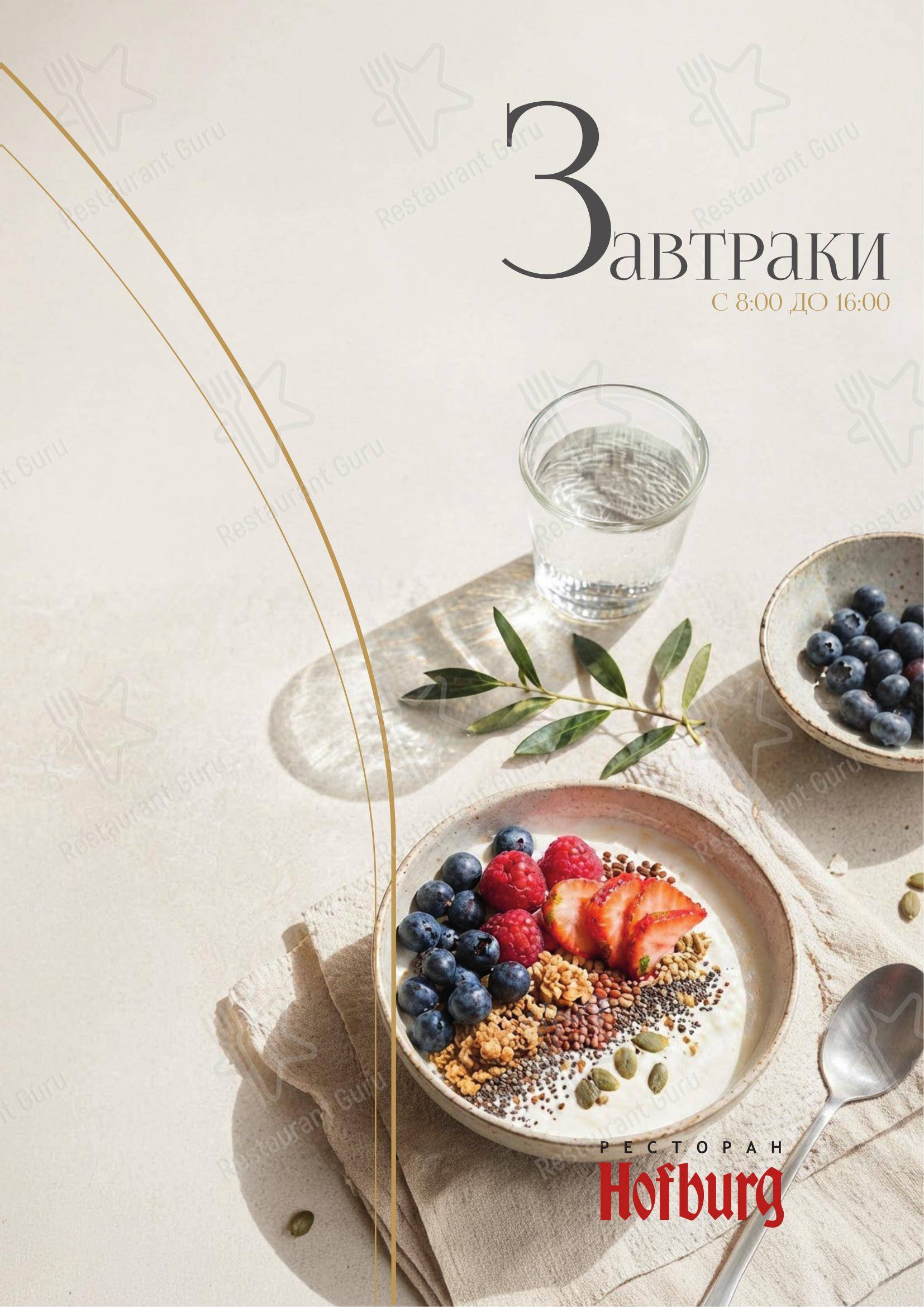 Меню ресторана Хофбург - 菜单