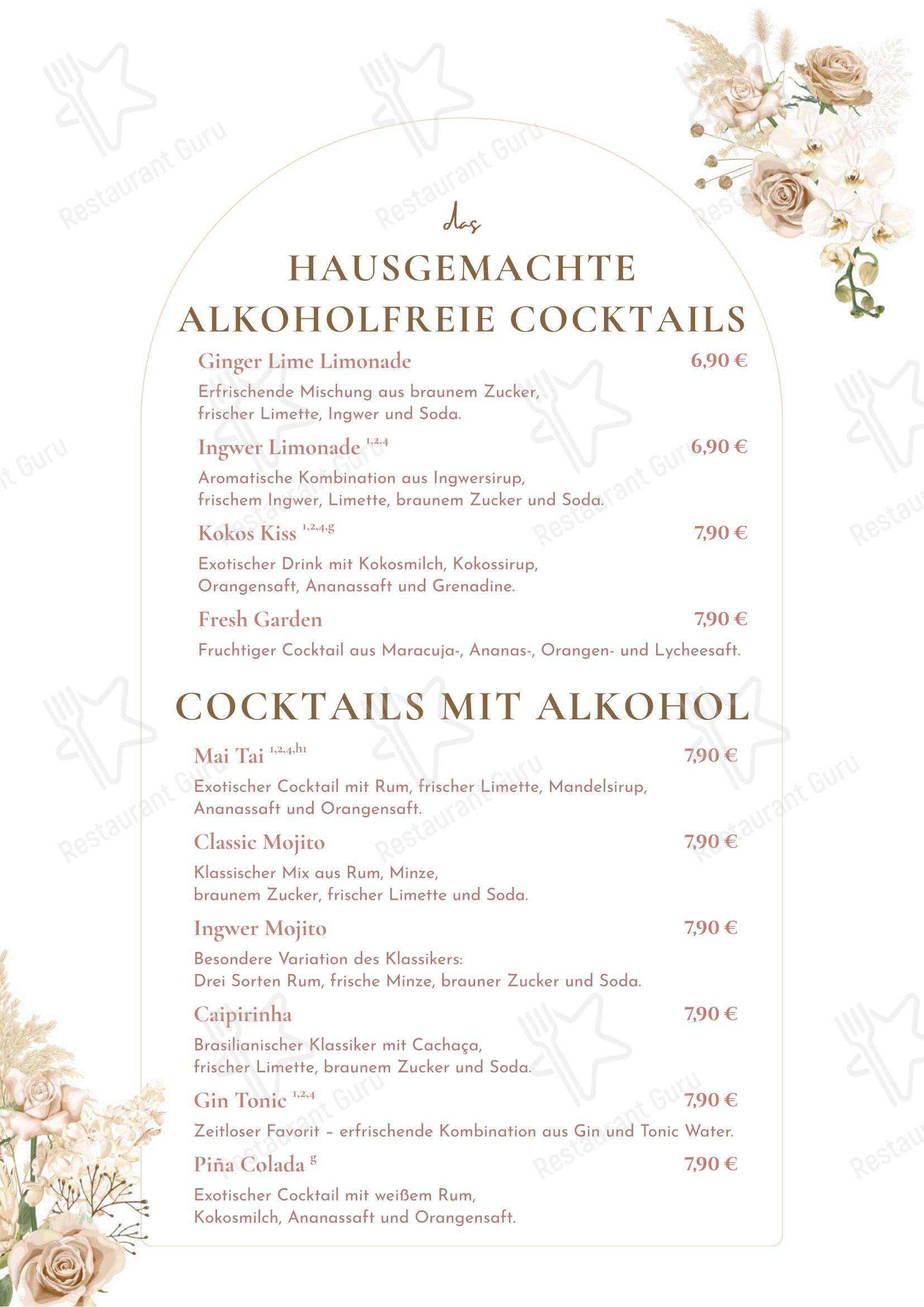 Меню ресторана Nem Inzell Restaraunt