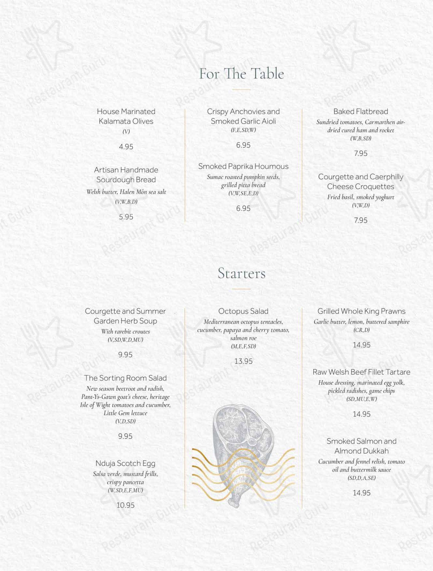 Меню ресторана The Sorting Room Restaurant - Pizza Menu
