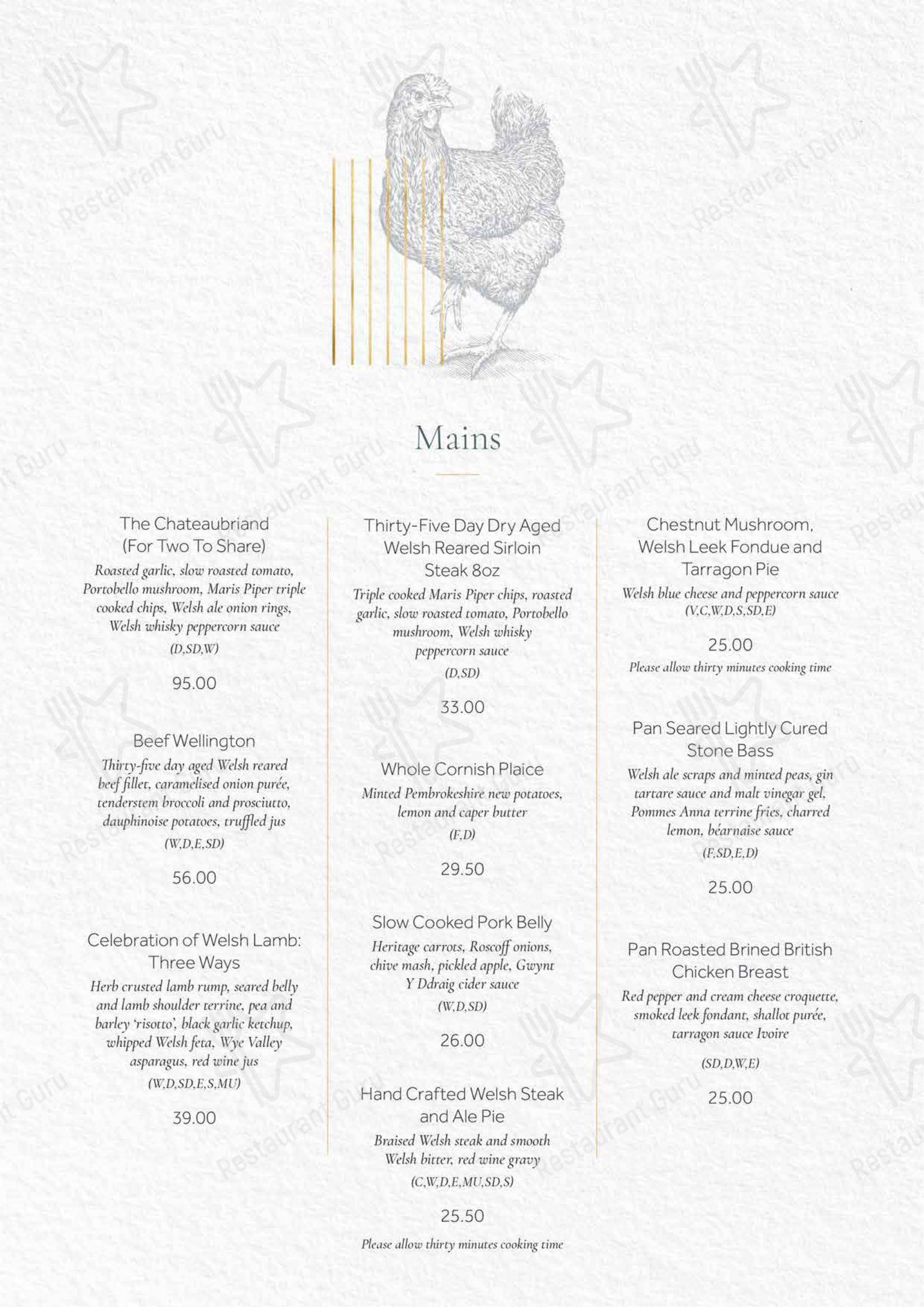 The Sorting Room Restaurant в Кардифф - Menu prices