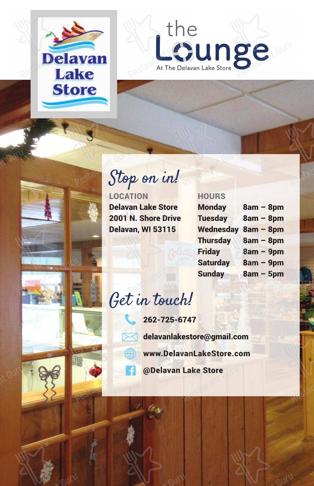 Меню паба и бара The Delavan Lake Store and Lounge - Меню напитков