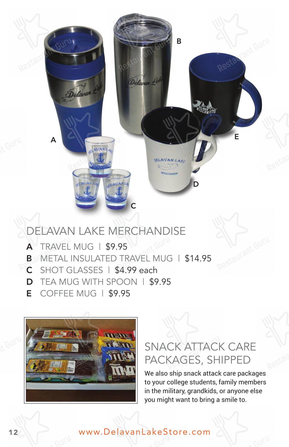 Меню паба и бара The Delavan Lake Store and Lounge - Меню напитков