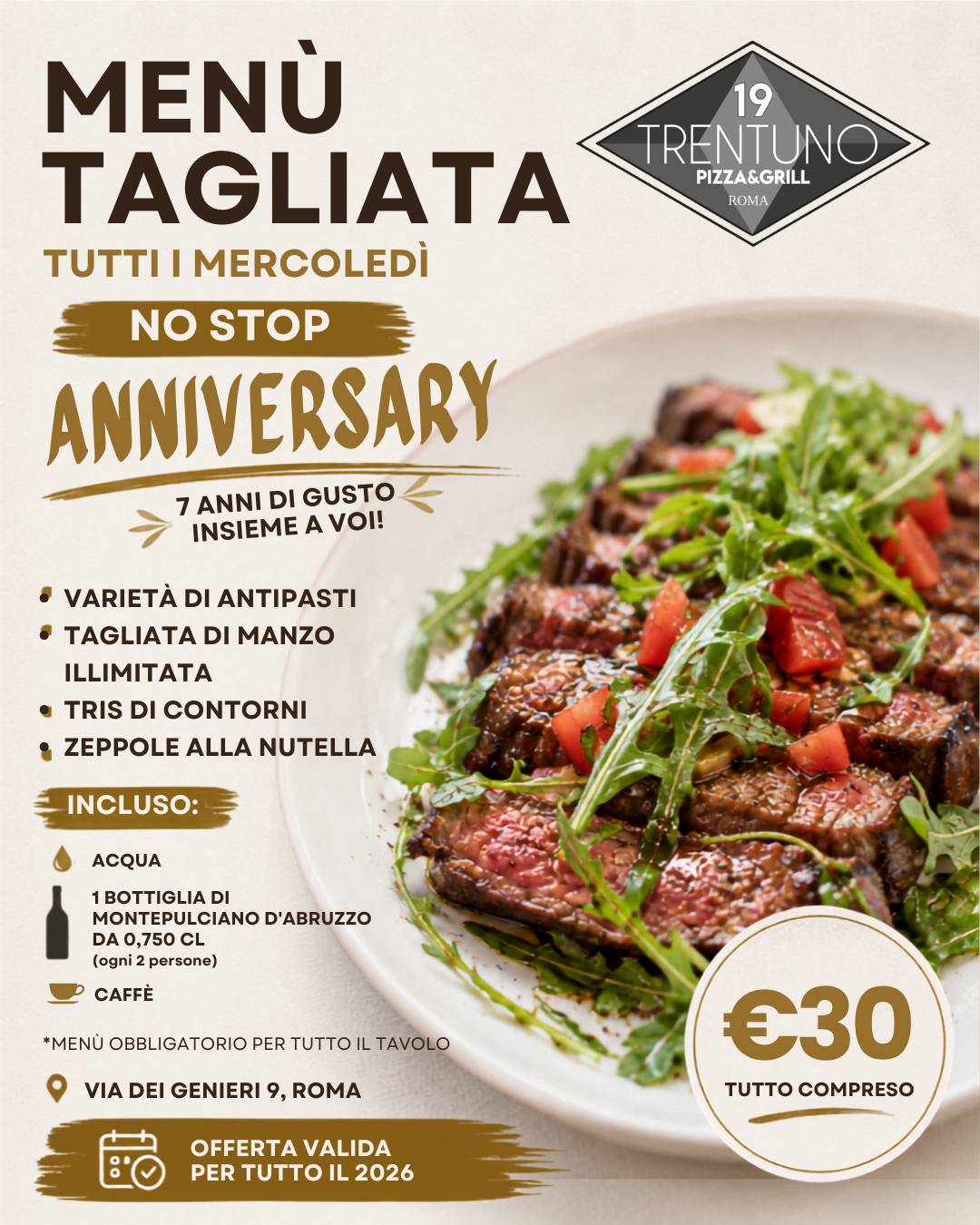 19Trentuno Pizza & Grill меню