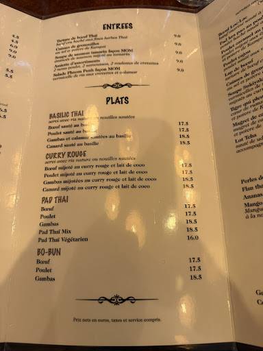 54 Thai Restaurant меню