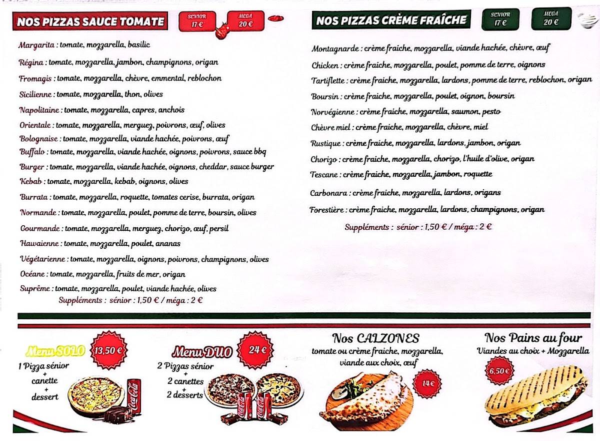 AD PIZZA ROUEN меню