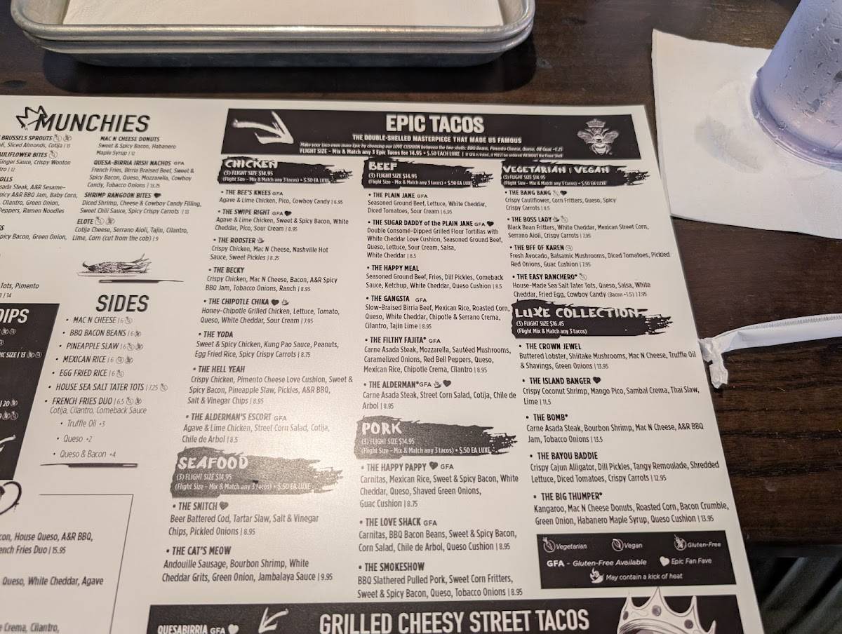 Agave & Rye Cleveland меню