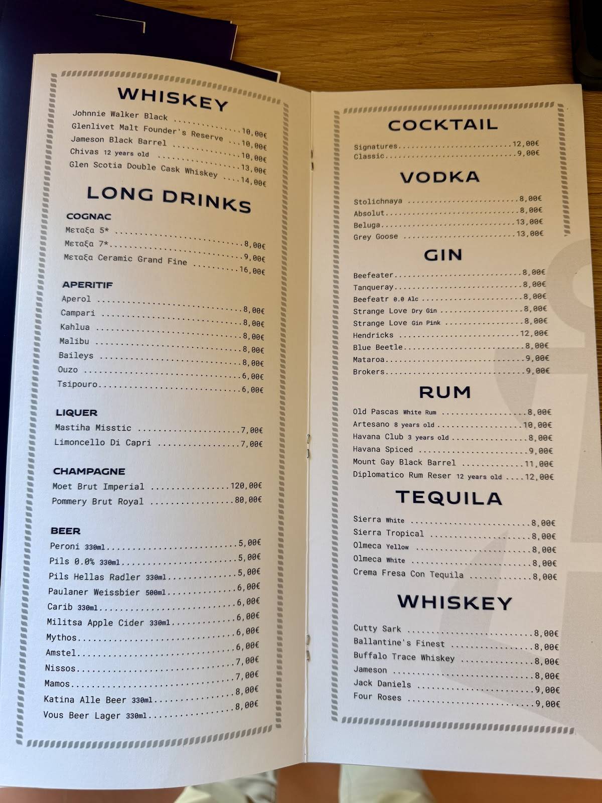 Agkyra Restaurant меню