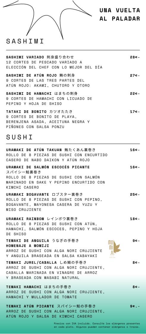 Amas Restaurante en Calpe меню