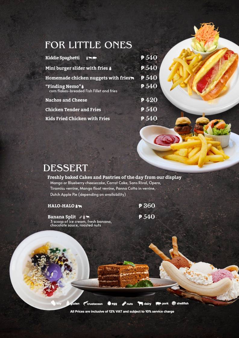 Ambassador's Al Fresco Restaurant меню