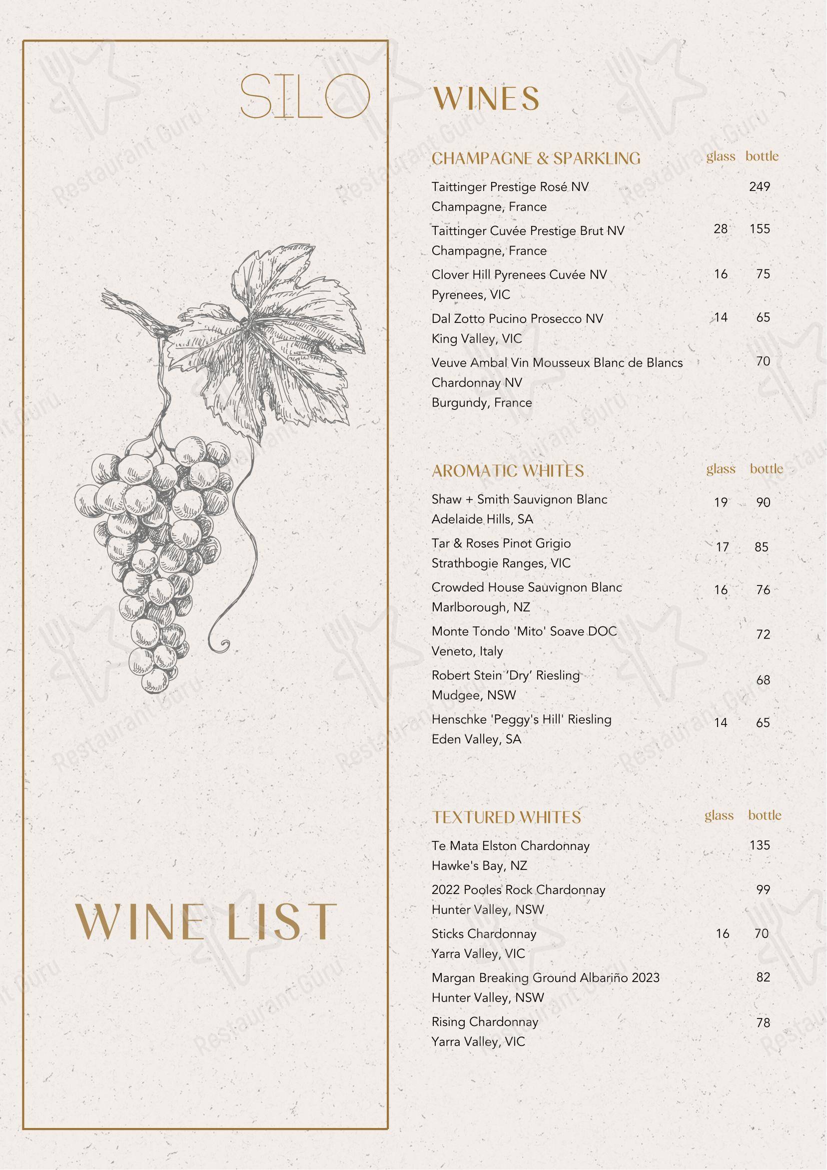 Restaurant Menu паба и бара Amora Hotel Jamison Sydney в Сиднее