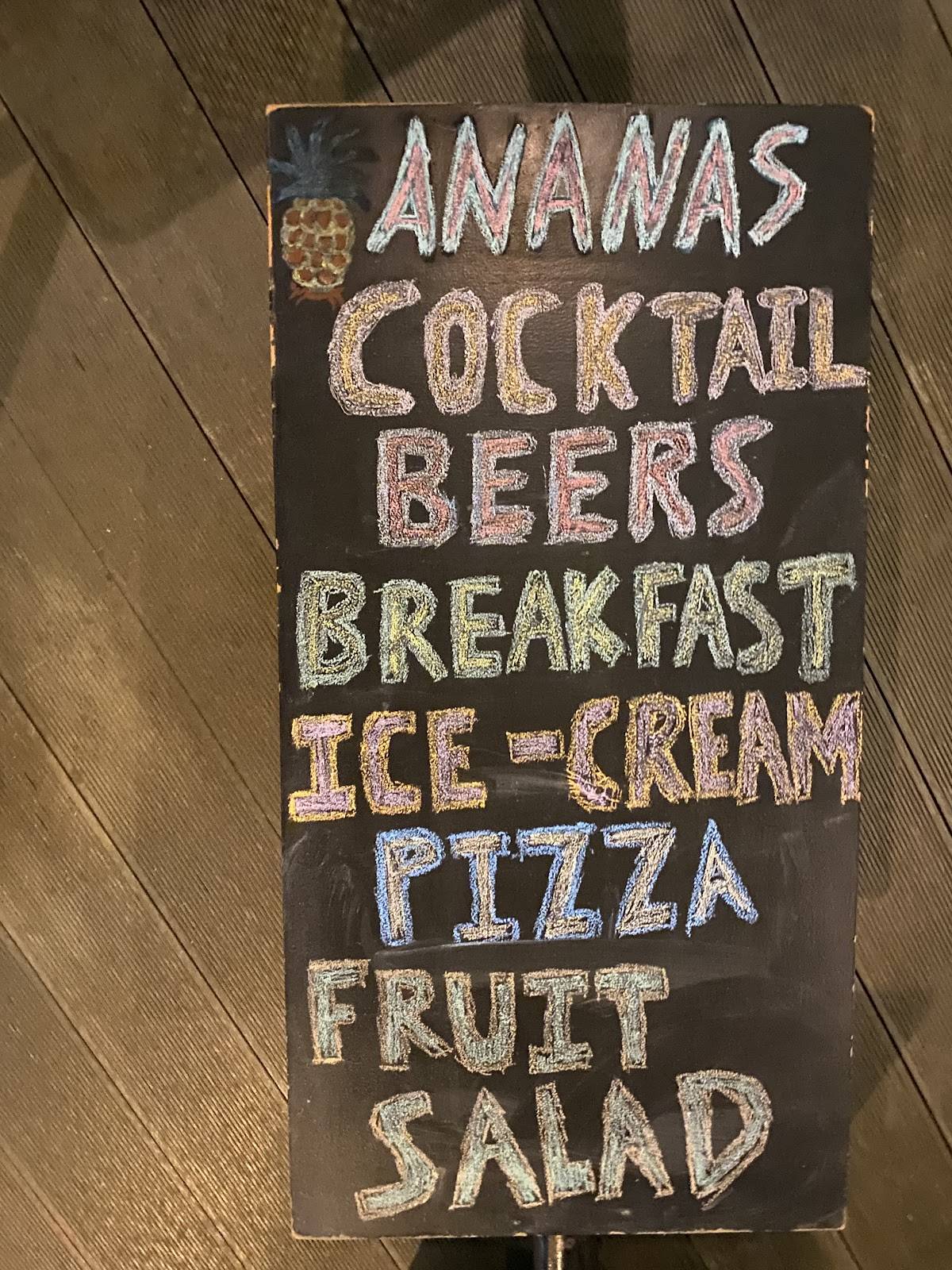 Ananas Cocktail Bar меню