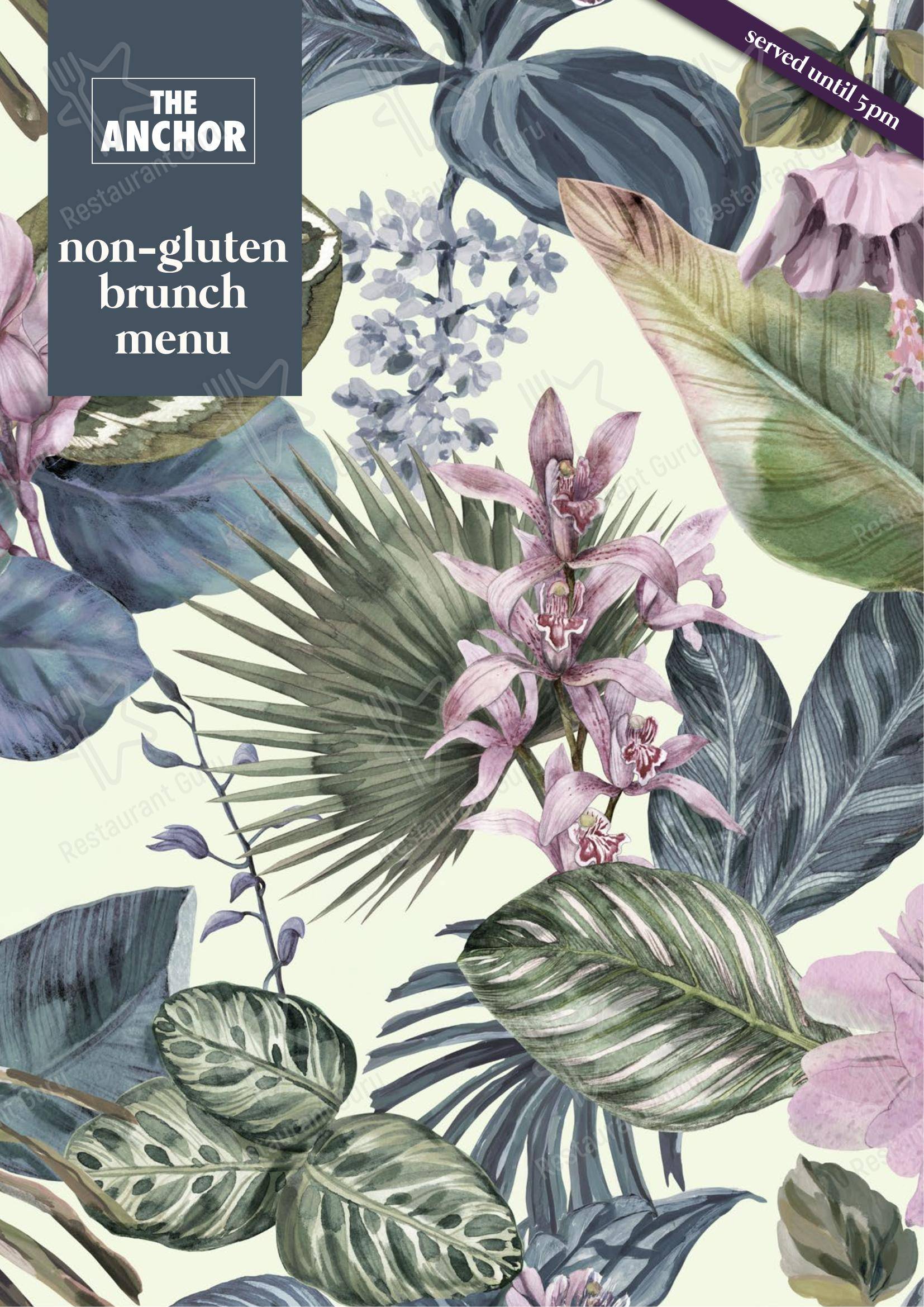 Takeaway Menu ресторана Anchor - Hullbridge в Хокли