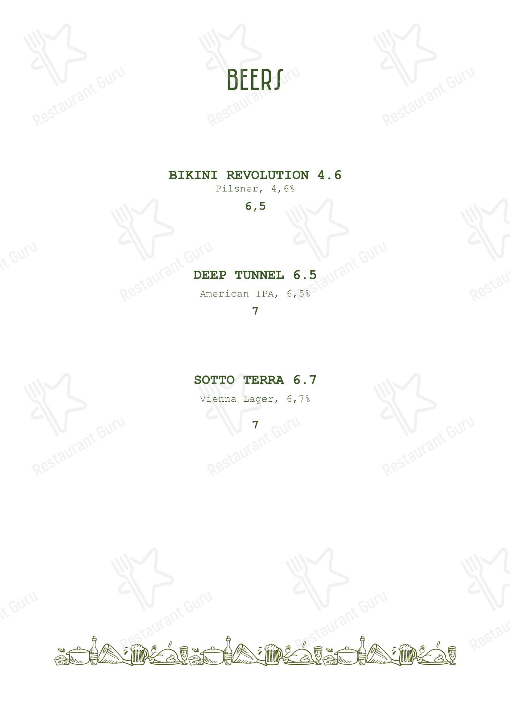 Lunch Menu ресторана Apoteca