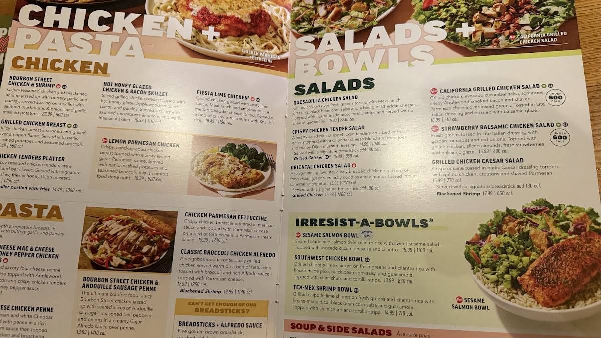 Applebee's Grill + Bar меню