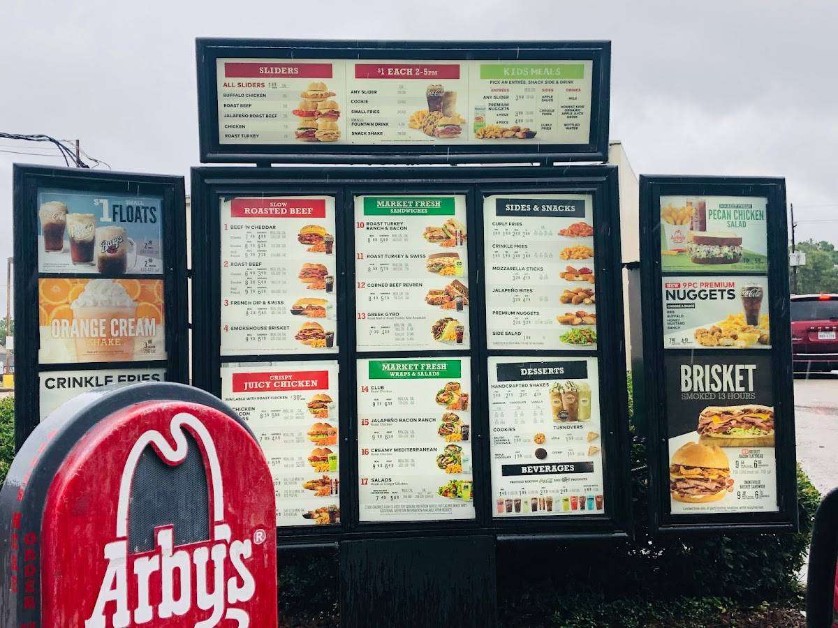 Arby's меню