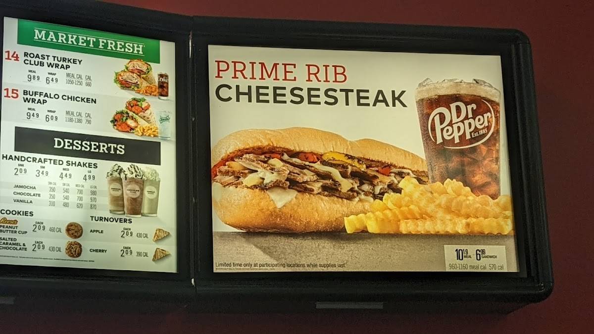 Arby's меню