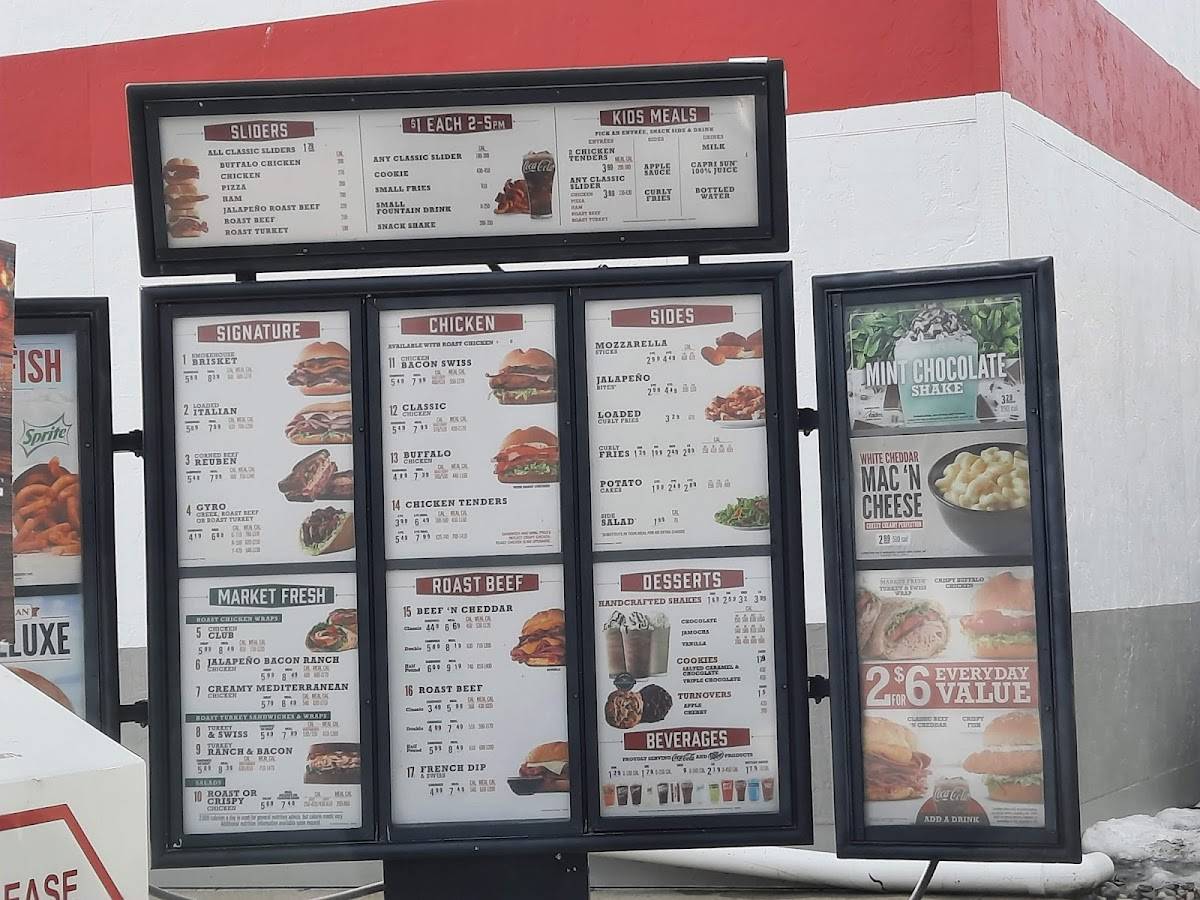 Arby's меню