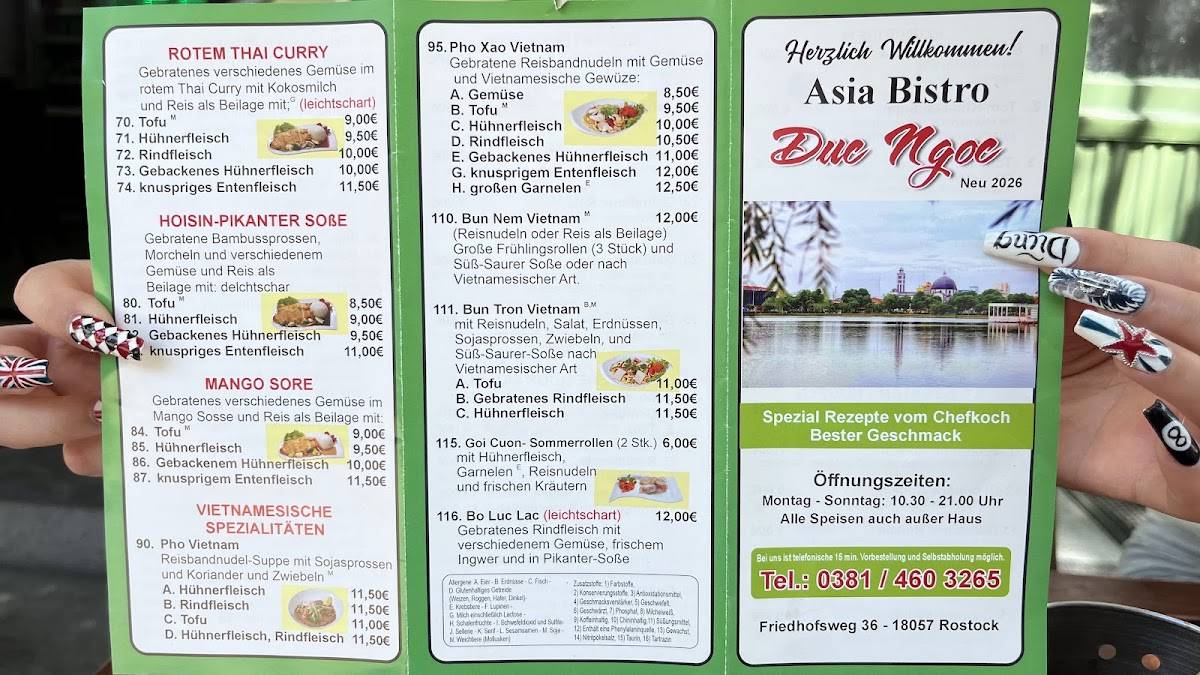 Asia. Bistro Duc ngoc меню