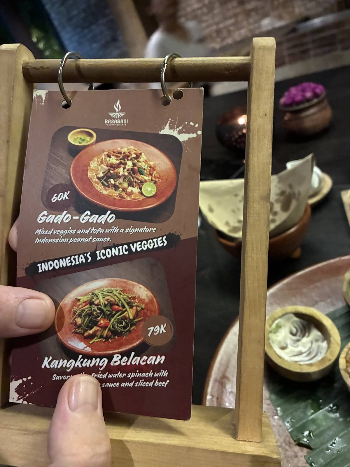 BASABASI BALI RESTAURANT меню
