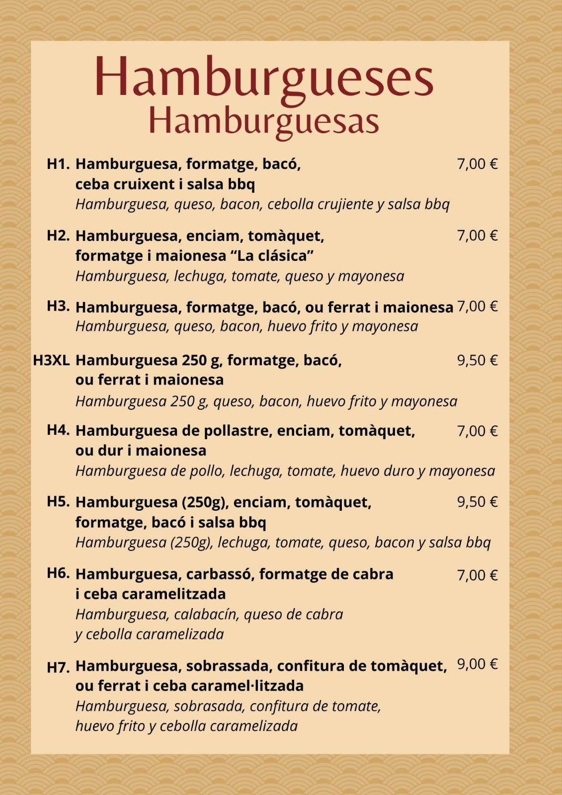 Bar Àngel меню