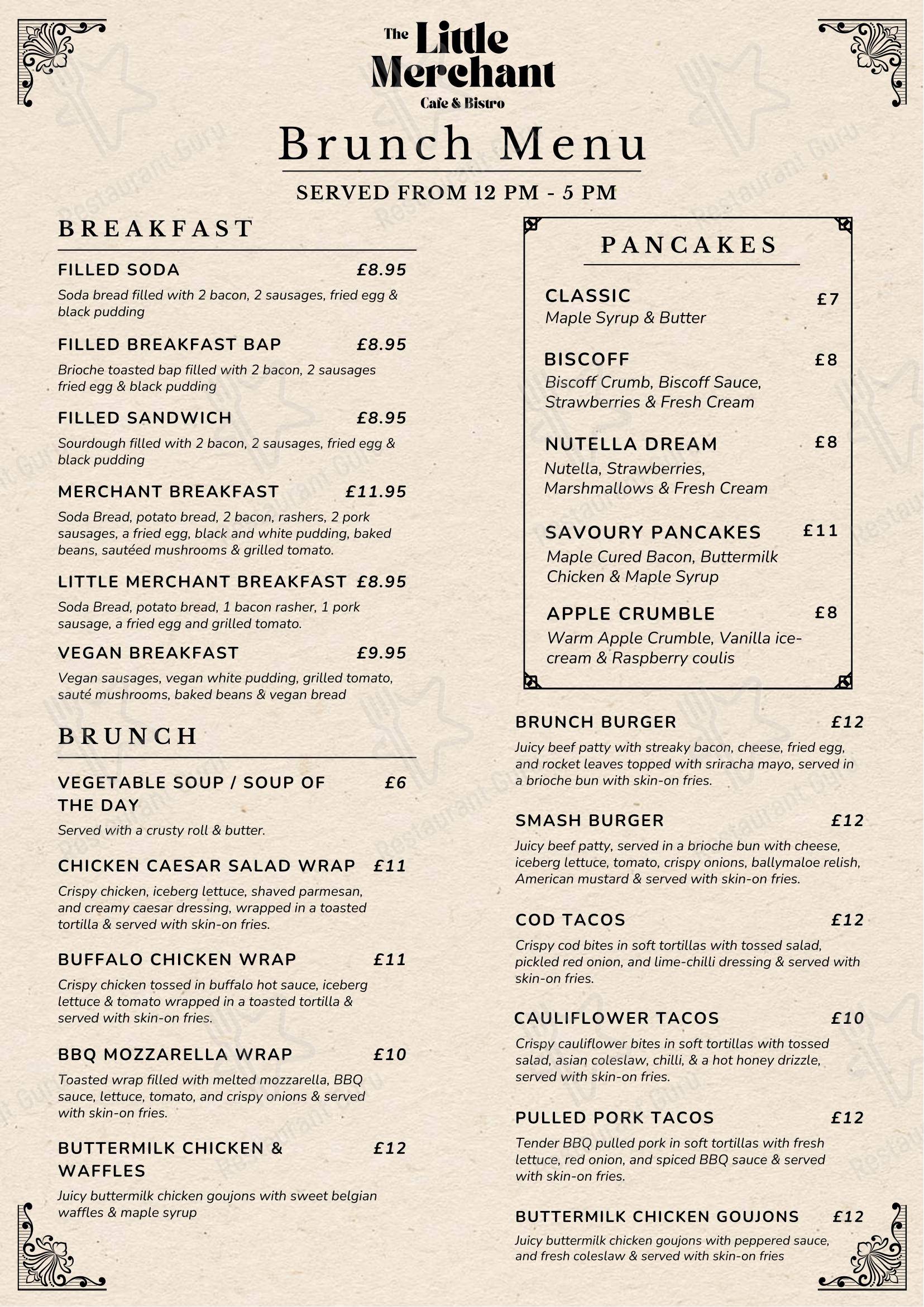 Bellini's Newry в Ньюрях - Основное меню