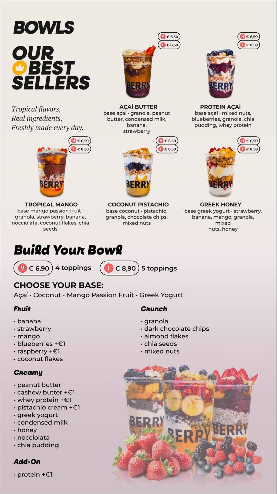 Berry - Açai Bowls меню