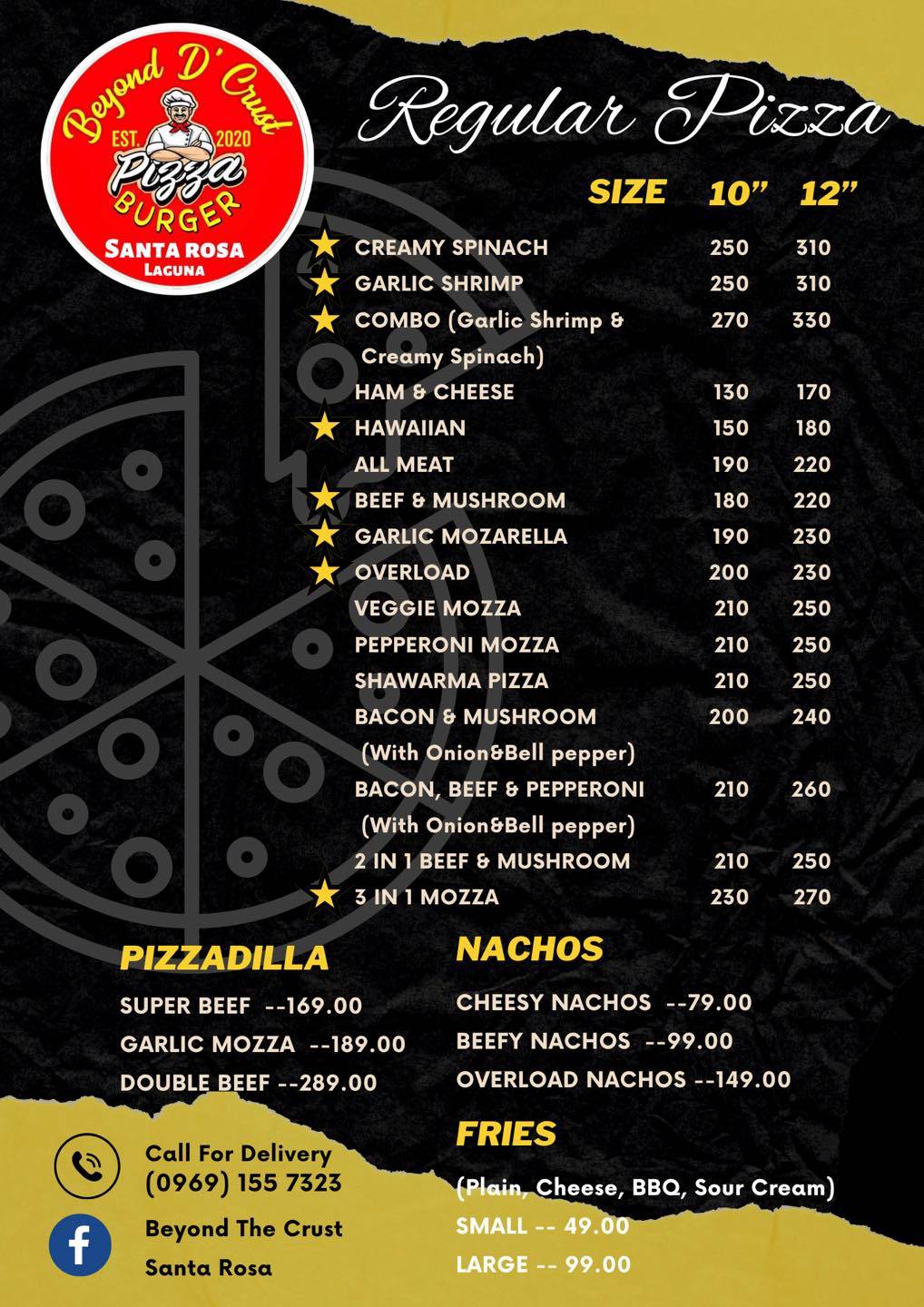 Beyond The Crust - Santa Rosa, Laguna меню
