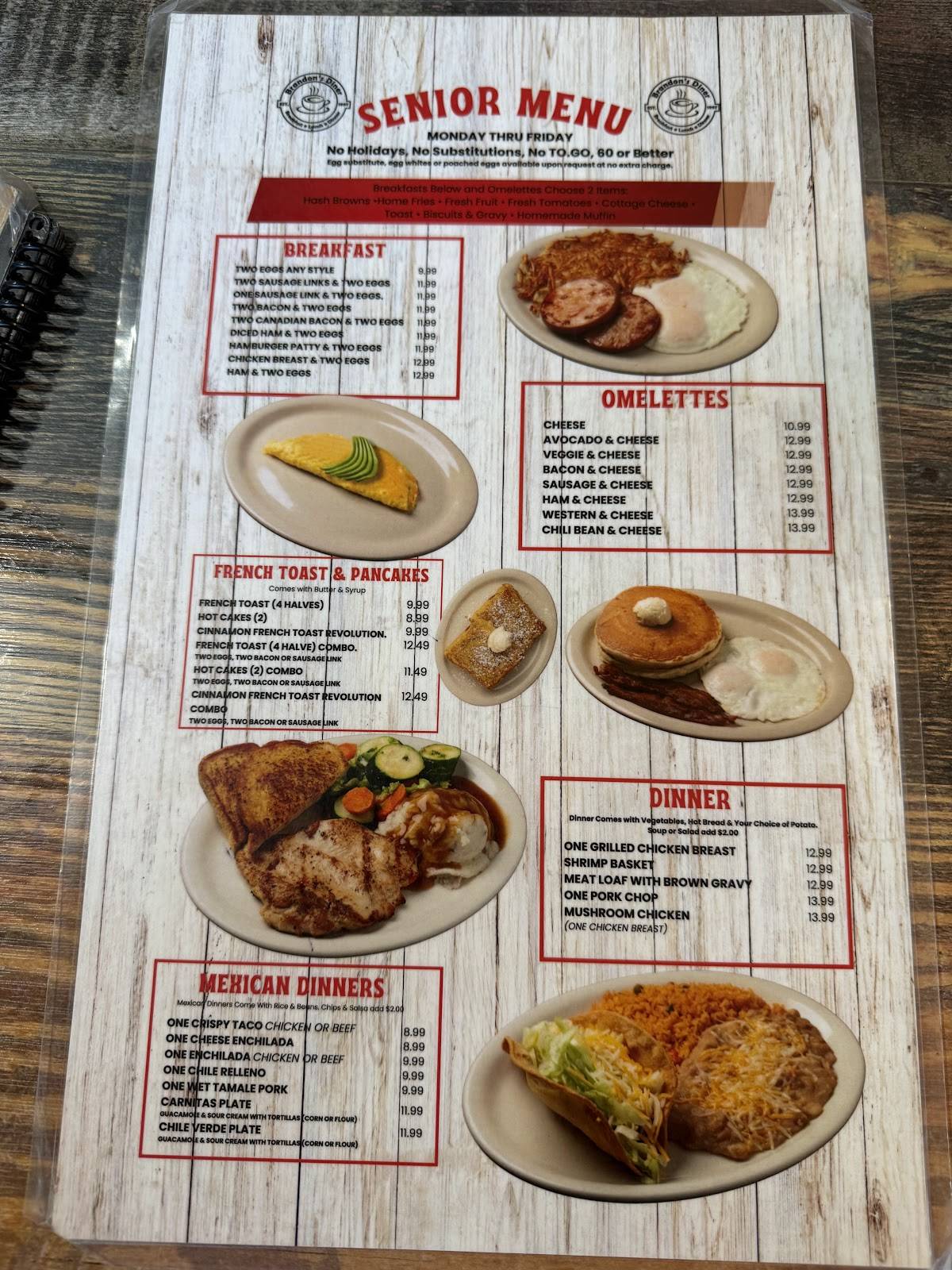 Brandon's Diner меню