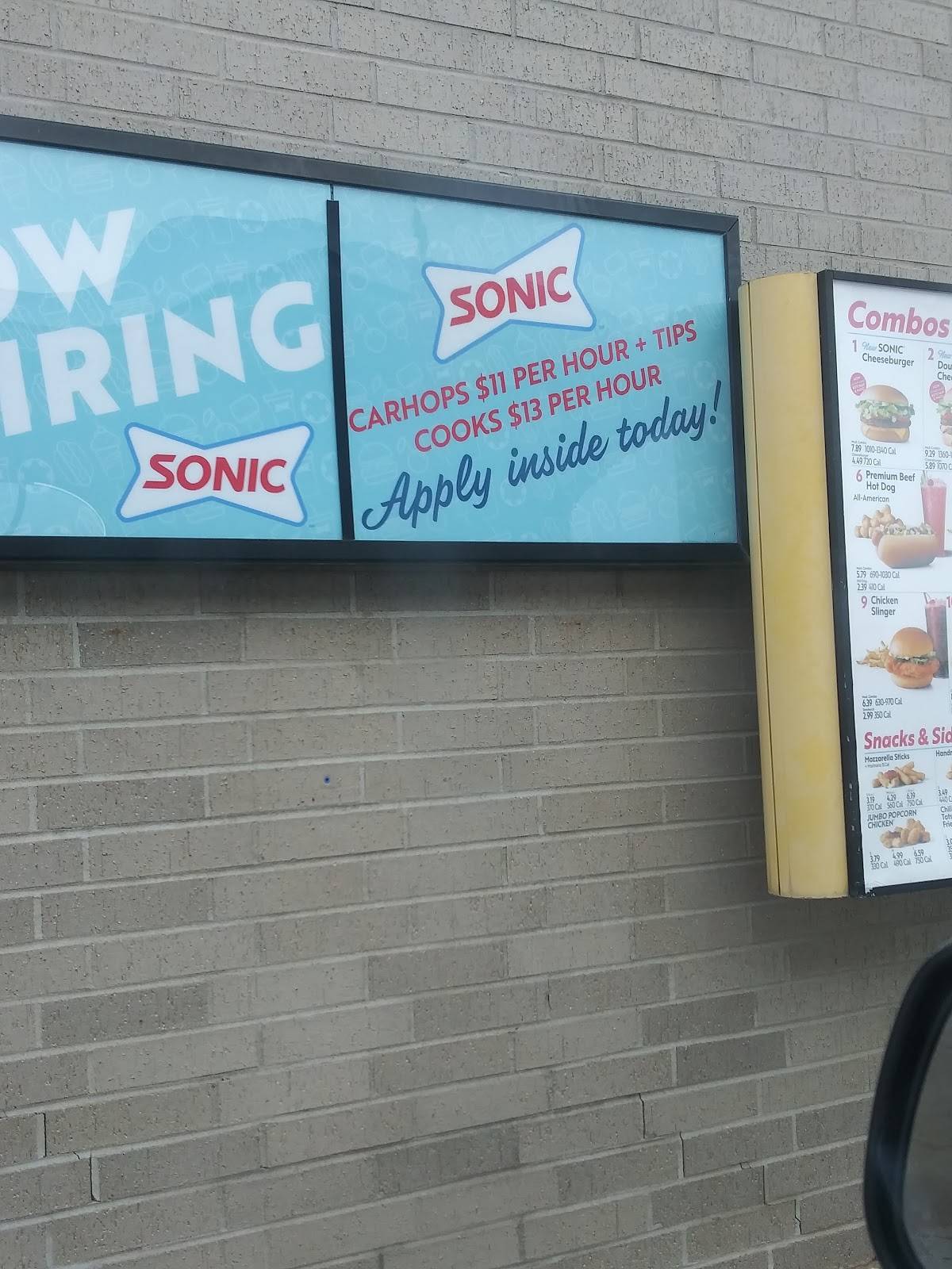 Sonic Drive-In меню