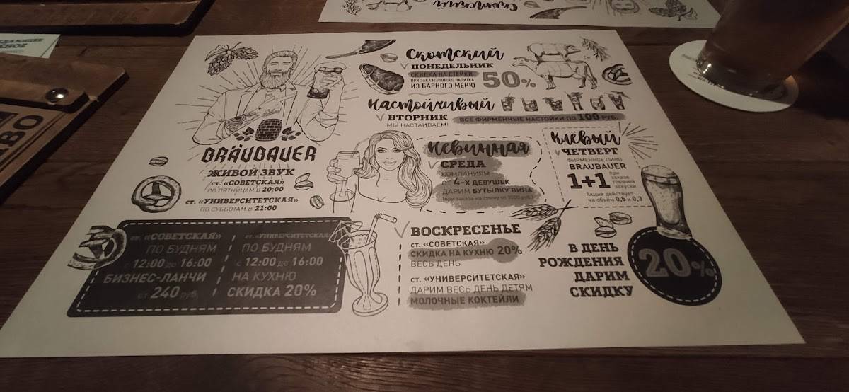 Braubauer меню