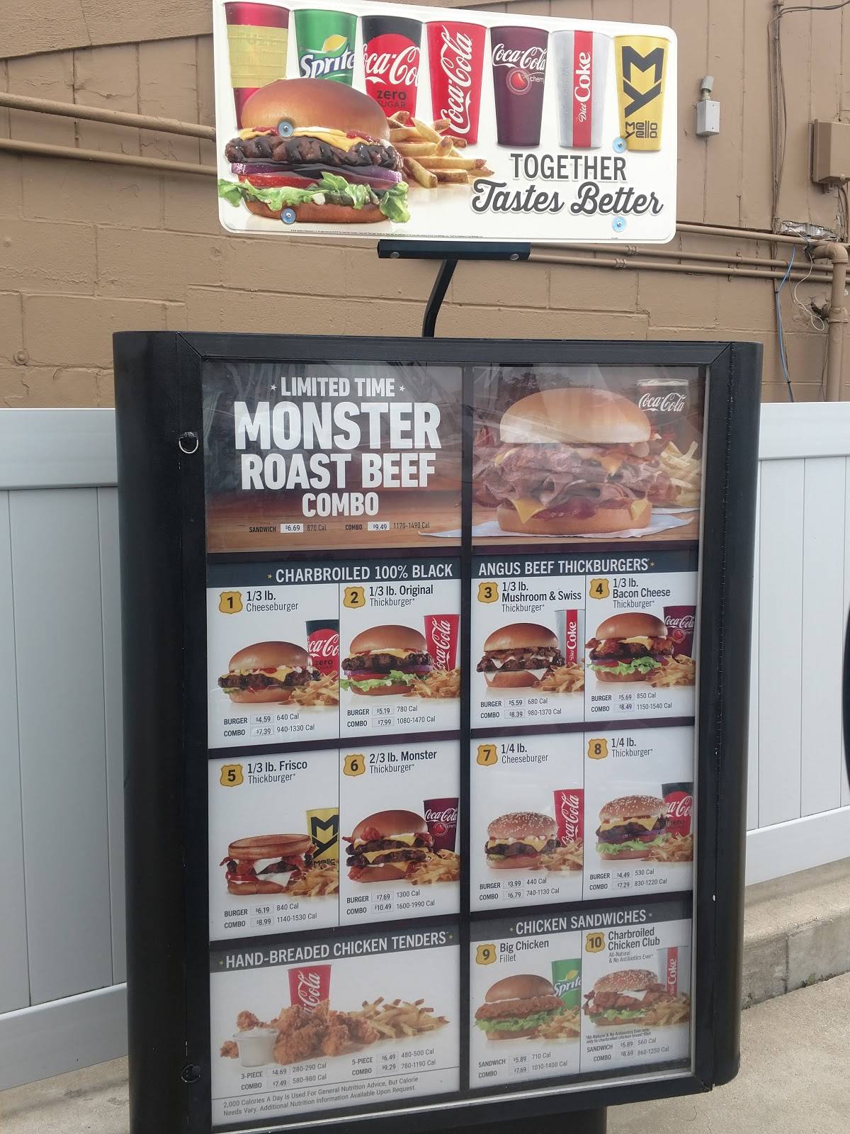 Hardee's меню