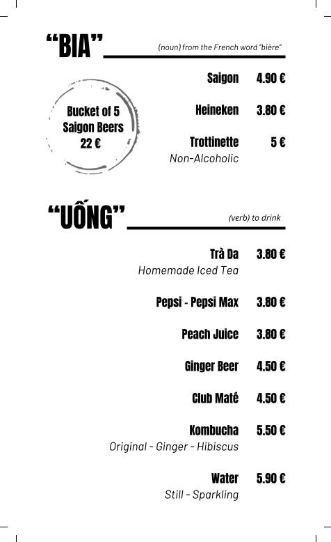 ONGBA меню