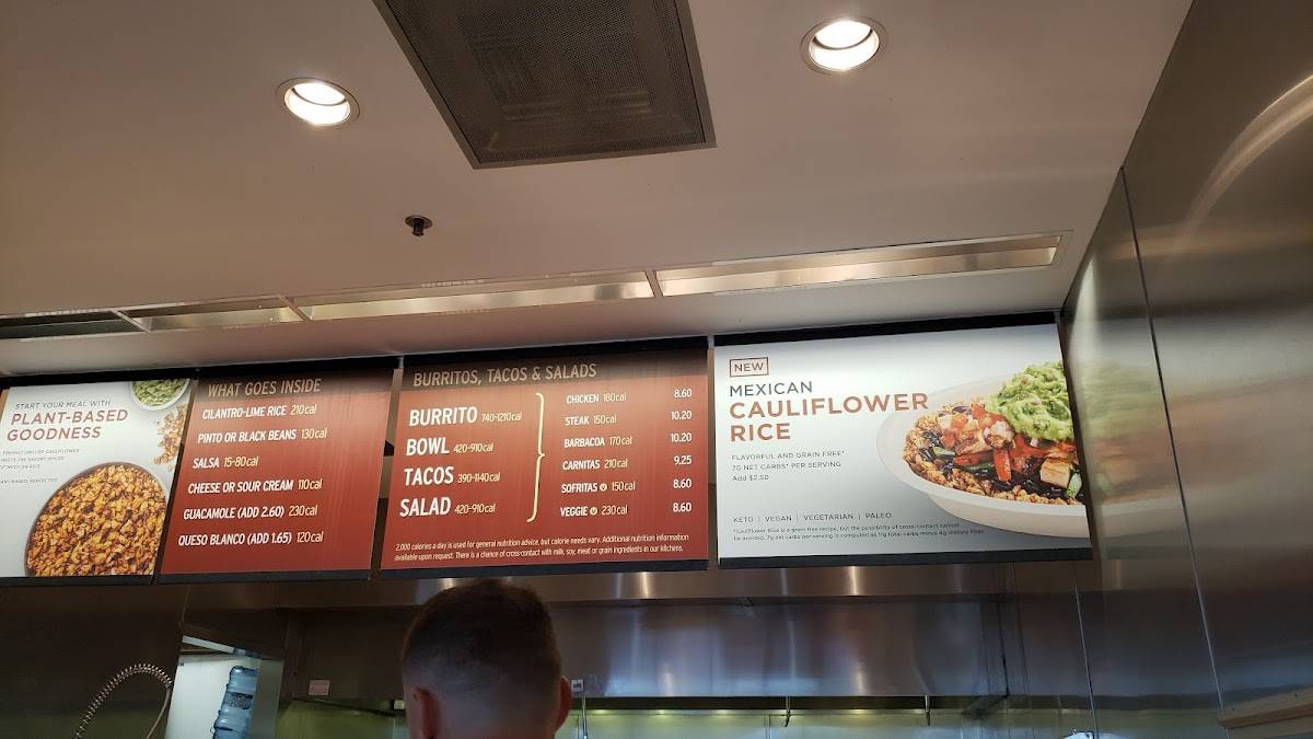 Chipotle Mexican Grill меню