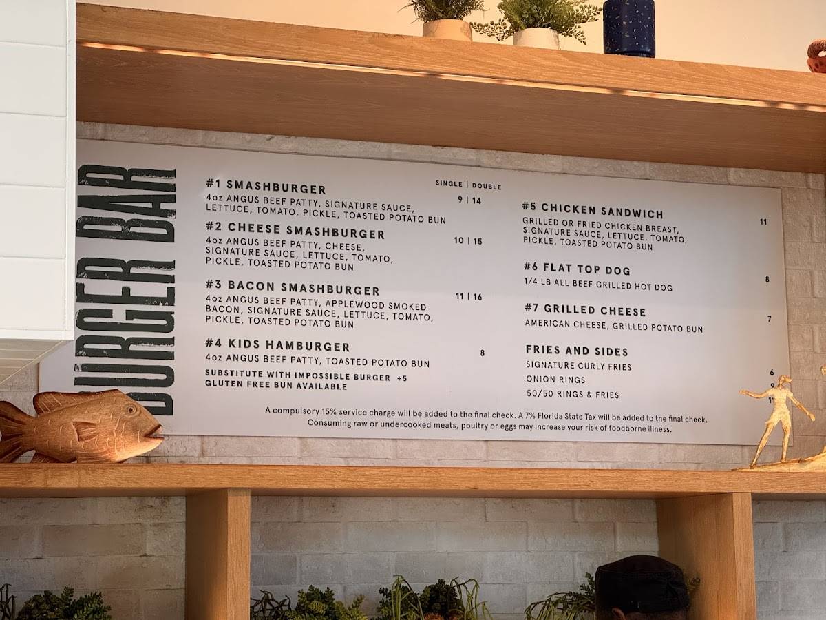 Burger Bar меню