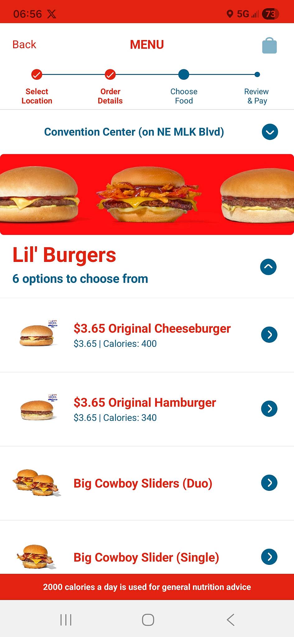 Burgerville меню