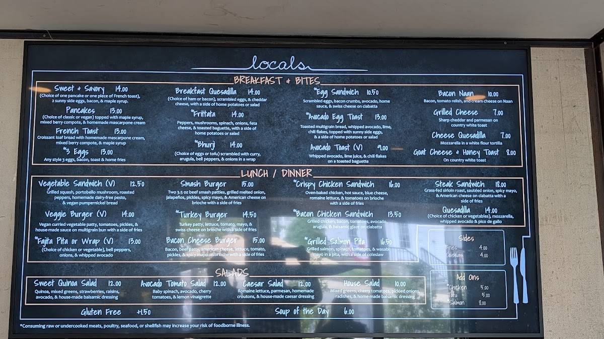Local's Cafe меню